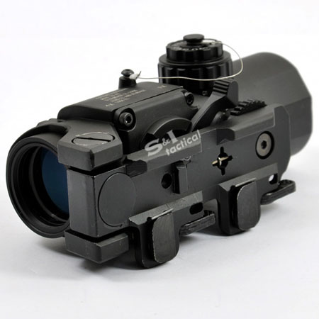 Spector DR 1X 4X Illuminated Mil-Dot Scope Black